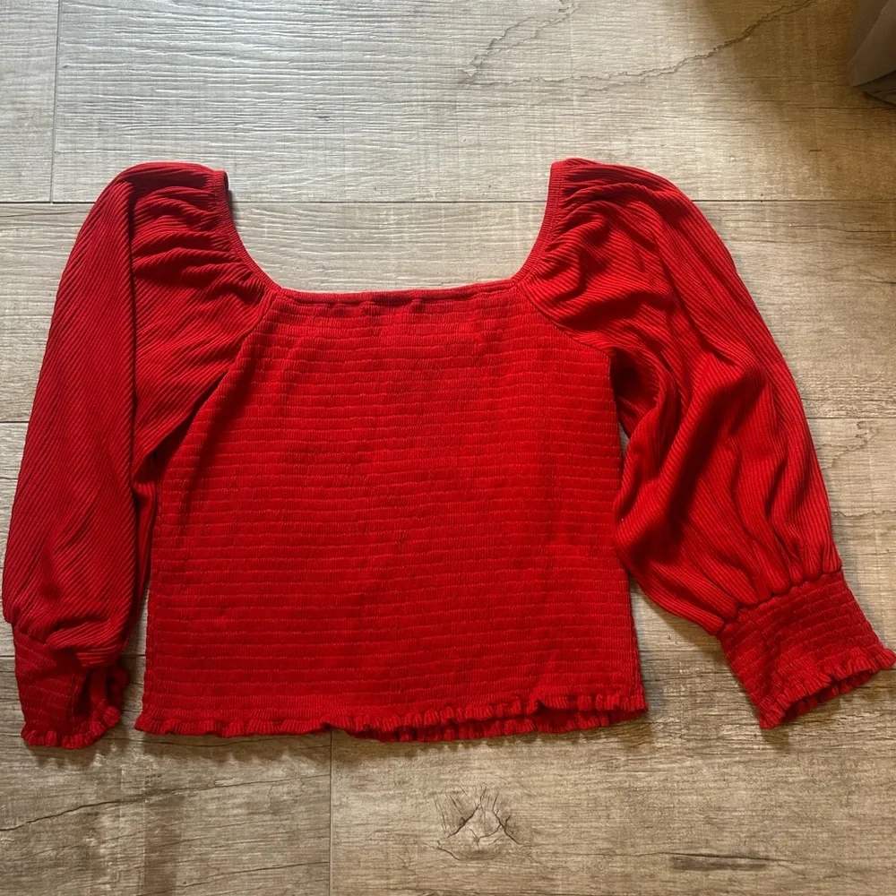 Anthropologie top-ruby red